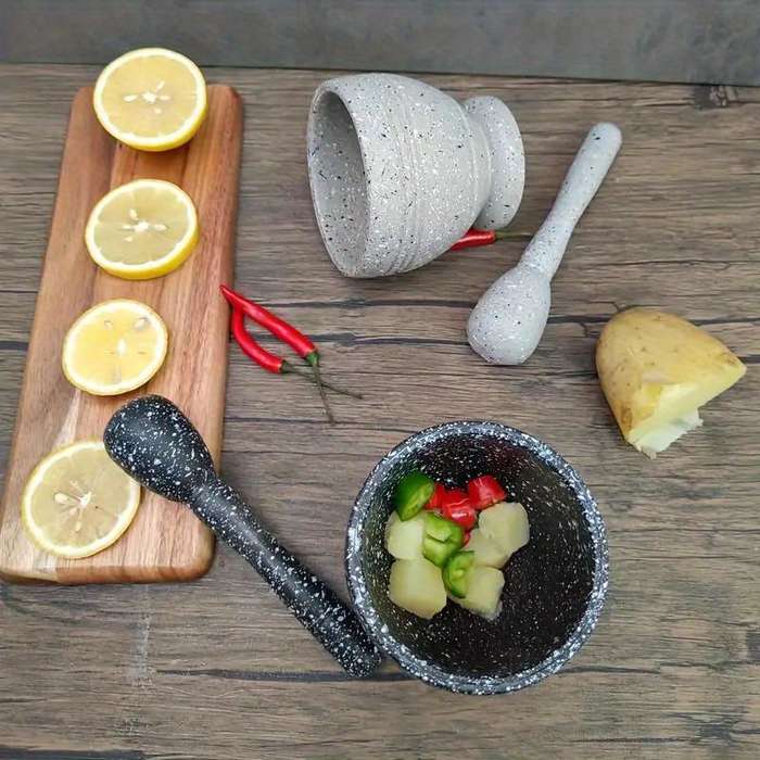 1Set Grinding Bowl Kitchen Garlic Masher Kitchen Peper Crusher Multi-purpose Grinder Home Garli