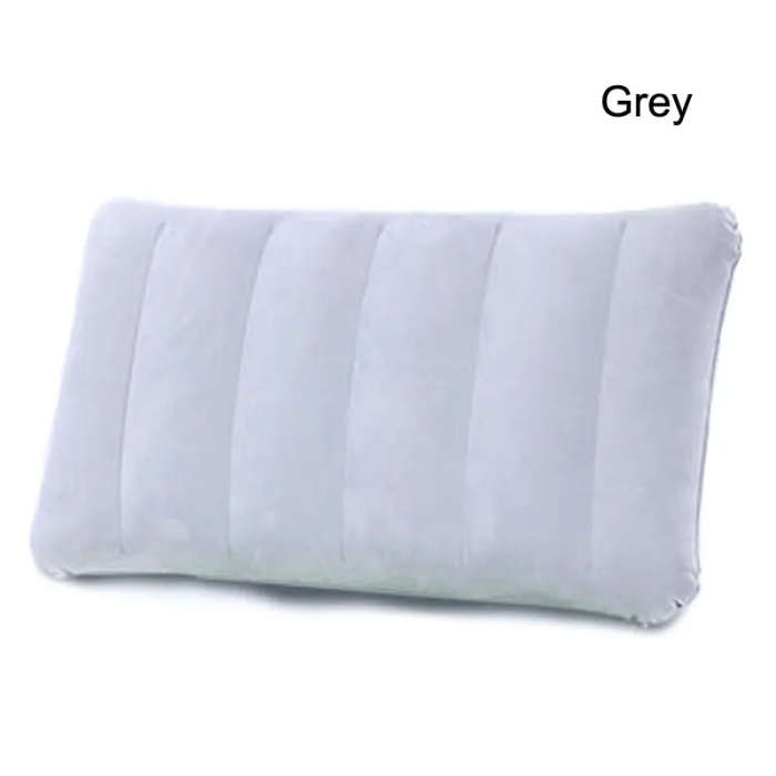 1pc PVC Flocked Inflatable Nap Pillow Sleeping Pillow Pillow Travel Outdoor Inflatable Pillow