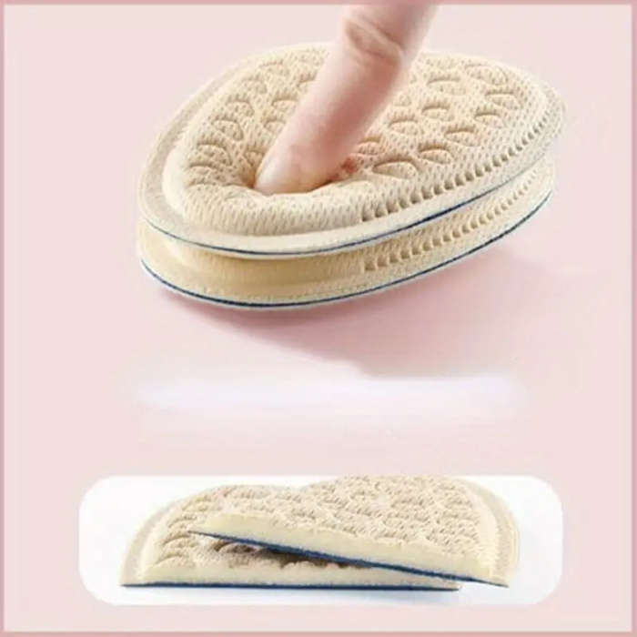 2pcs Half-Size Insoles Forefoot Cushion for High Heels Sneakers with Heel Stickers