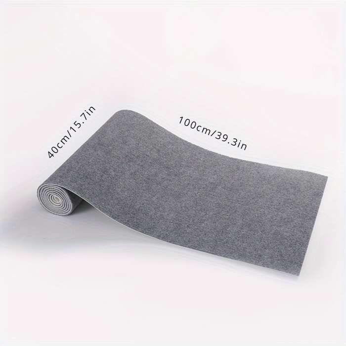 1Pc Light Grey 40x100cm Self Adhesive Carpet Floor Mat