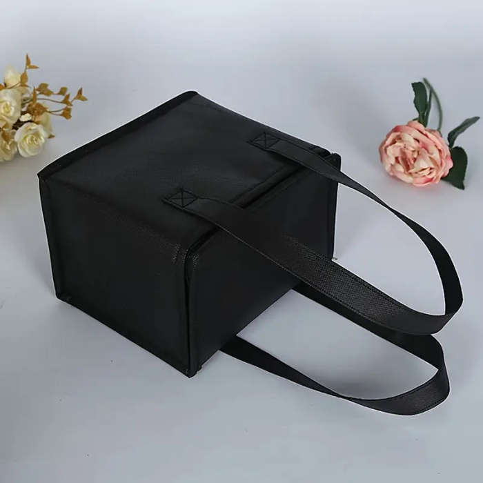 1pc Durable Polyester Blend Insulated Picnic Bag Perfect for Outdoor Adventures Keeps Food Fresh