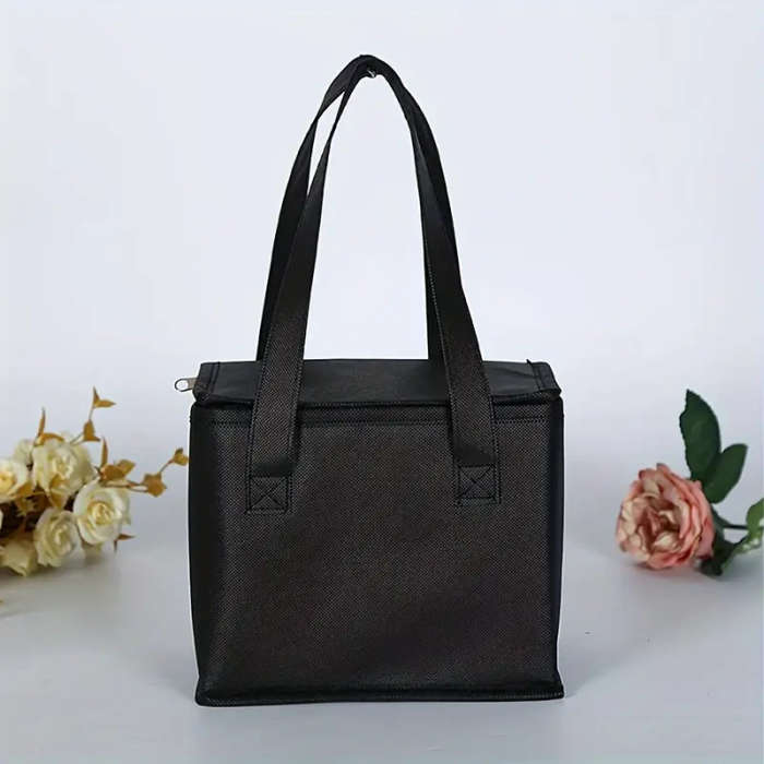 1pc Durable Polyester Blend Insulated Picnic Bag Perfect for Outdoor Adventures Keeps Food Fresh