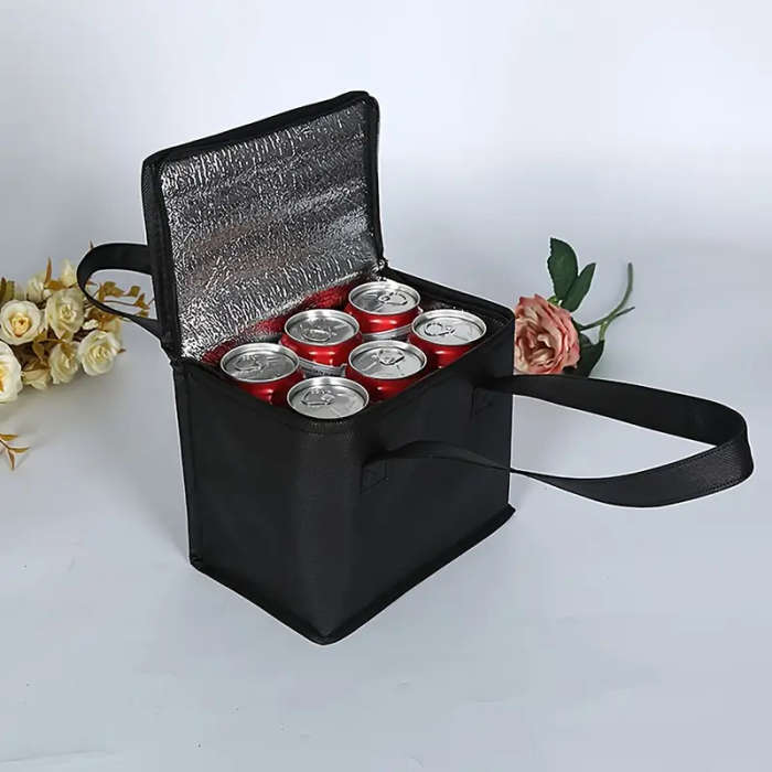 1pc Durable Polyester Blend Insulated Picnic Bag Perfect for Outdoor Adventures Keeps Food Fresh