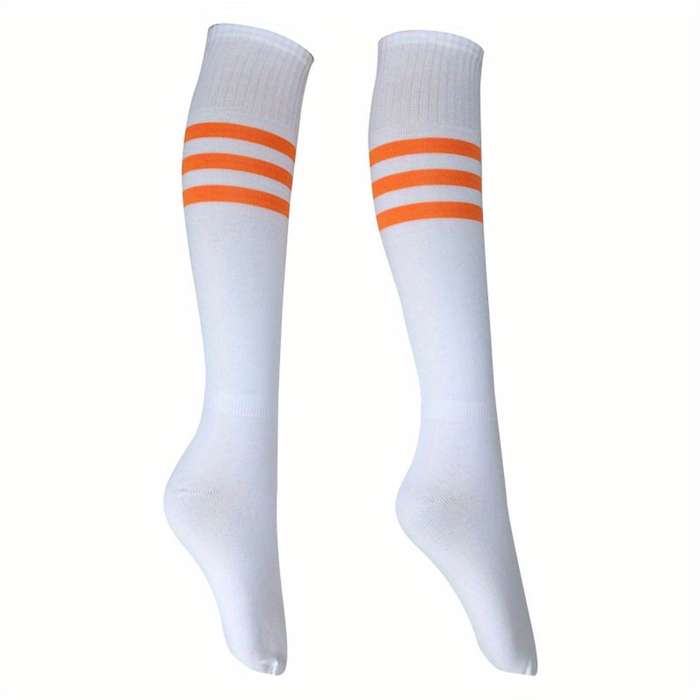 1 Pair White Orange Edge One Pair One Size Socks