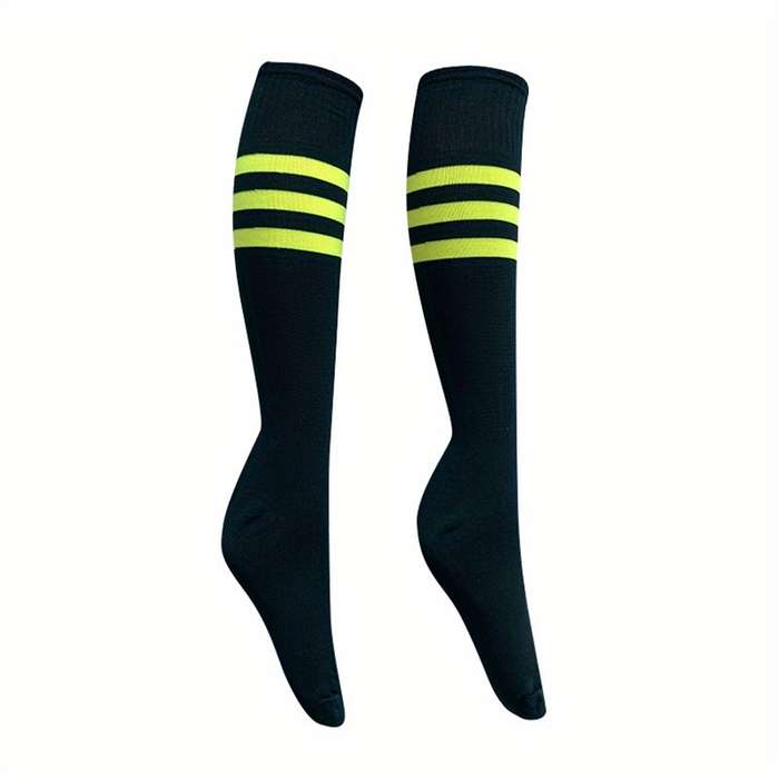 1 Pair Black With Yellow Trim One Pair One Size Socks