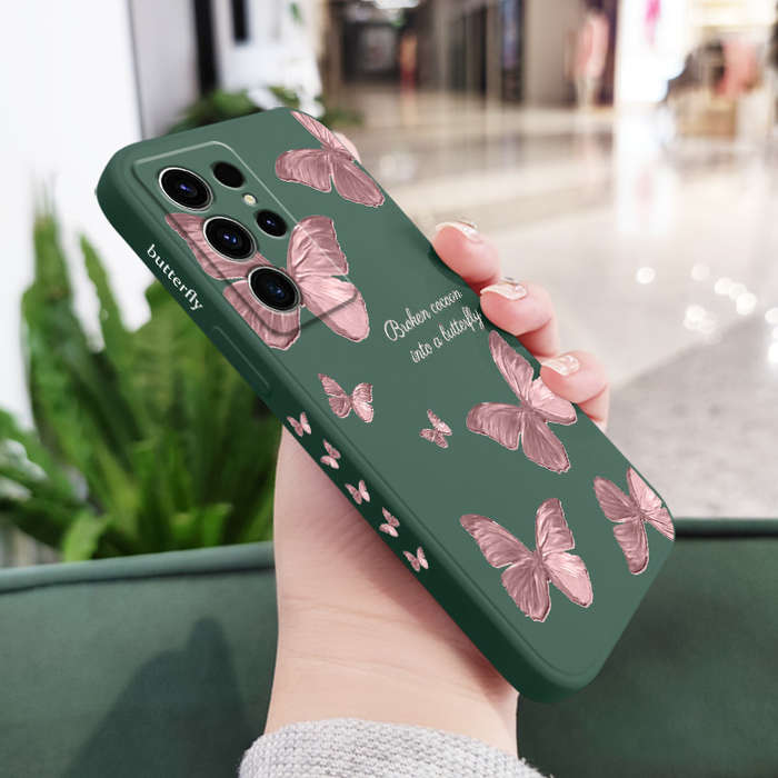 1pc Dark Green For Samsung Galaxy S21 Ultra 5G Phone Cases