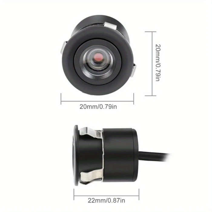 1pc HD Night Vision Wide Angle Punch Hole Backup Camera Auto RV Reversing Rear View Camera for Parki