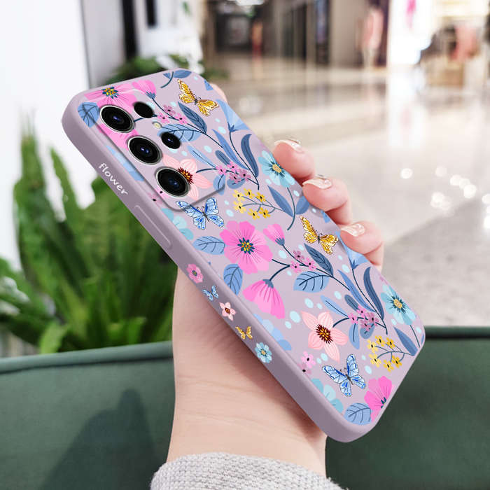 1pc Light Purple For Samsung Galaxy S24 Ultra Phone Cases