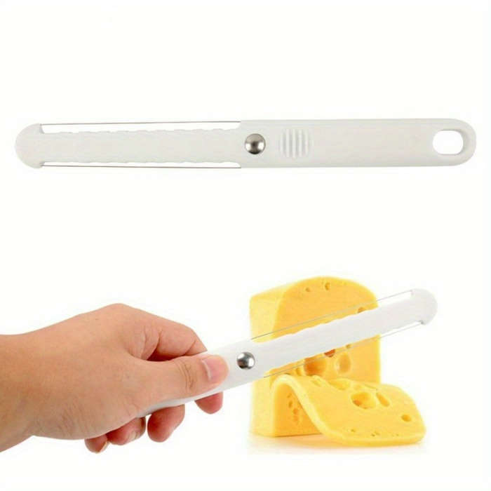 1pc Manual Plastic Cheese Slicer Knife Non-Electric Butter Cutter Cheese Spreaders Safe Con