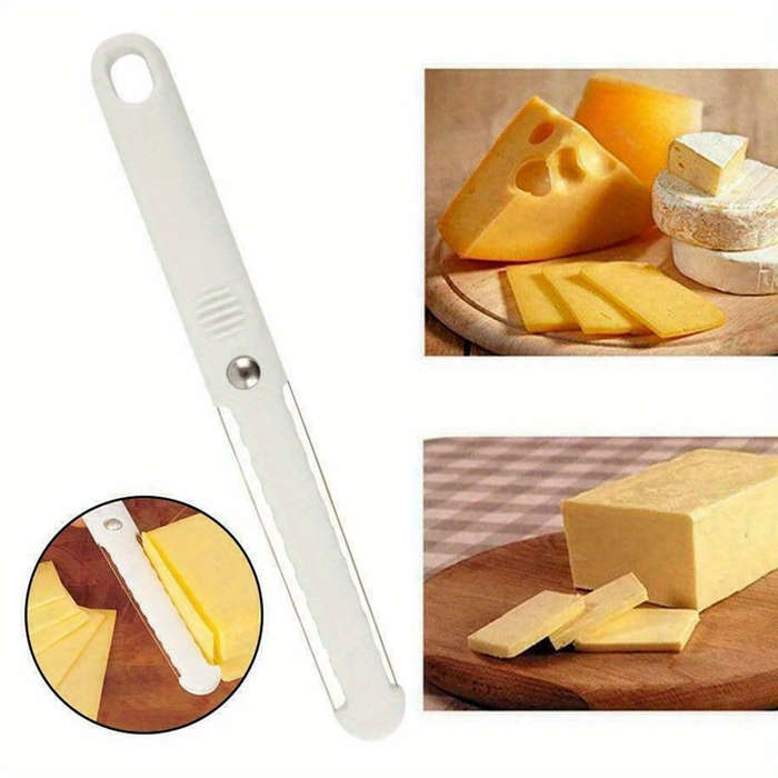 1pc Manual Plastic Cheese Slicer Knife Non-Electric Butter Cutter Cheese Spreaders Safe Con