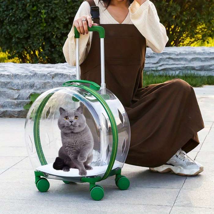 1pc Greensize Upgrade with door and shoulder strap Pet Bag