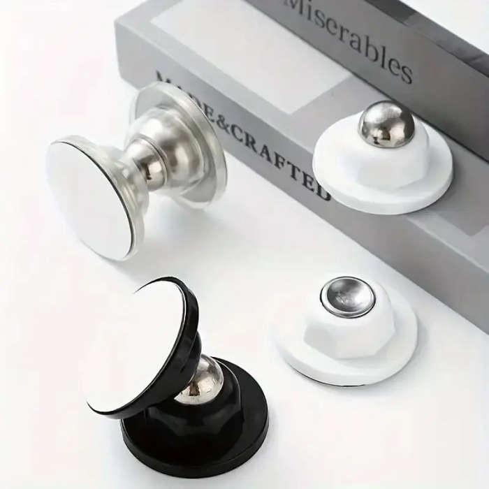 1pc Magnetic Door Stop Strong Metal Construction Floor Wall Mountable with Strong Magnet Grip No-Dri