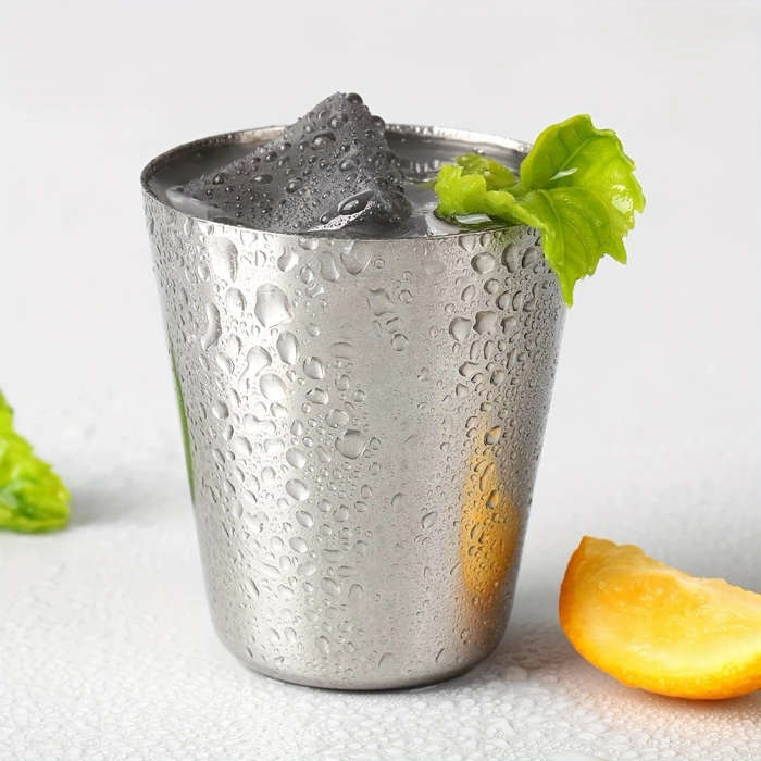 5pcs Stainless Steel Cup Set Sleek Durable 1.01oz Ideal for Outdoor Parties Picnics Travel Includes