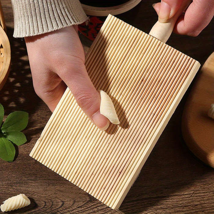 1pc Wooden Garganelli Board for Gnocchi Macaroni Mini Kitchen Cooking Tool Food Contact Safe D
