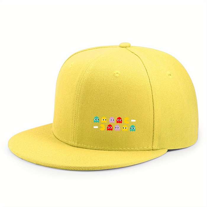 1pc Street Style Adjustable Snapback Cap with Colorful Smiling Face Design C Sun Safeguard Polyest