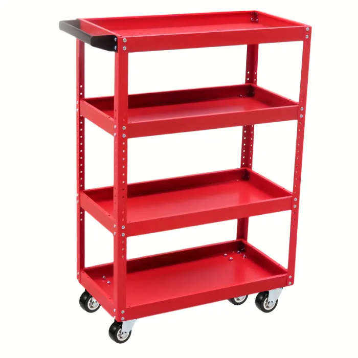 4-Pack Plate Casters Heavy Duty Steel Swivel Casters with Locking Brakes Secure Mobility for Compute