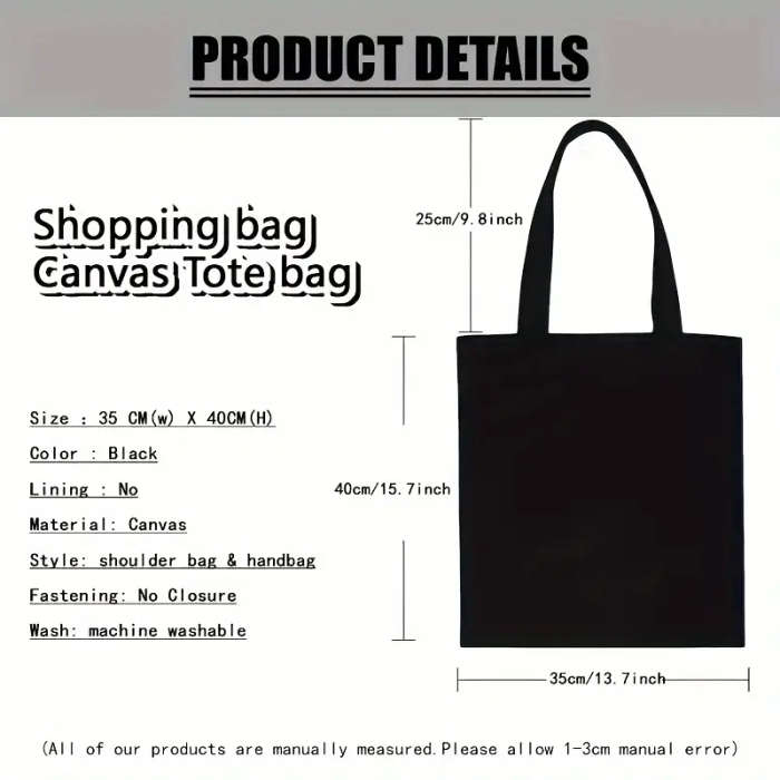 1pc Sea Wave Pattern Tote Bag Reusable Shoulder Shopping Bag for Men and Women Ideal for Gym Picnic