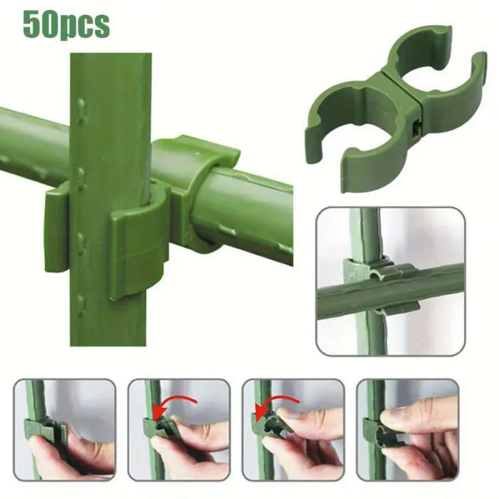50pcs Adjustable Plastic Plant Support Connectors
