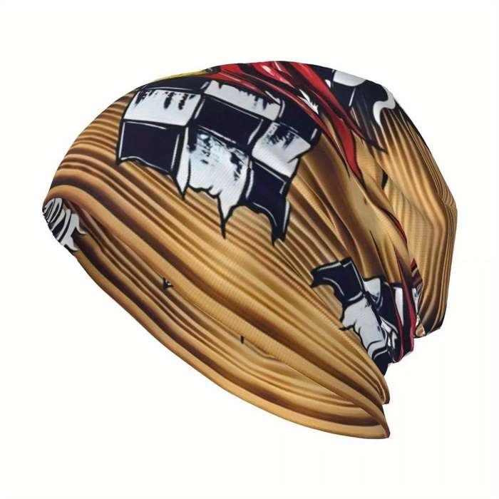 1pc Men's Novelty Woodpecker Skullies Beanies Soft Knit Turban Bonnet Hats Street Style Stretch