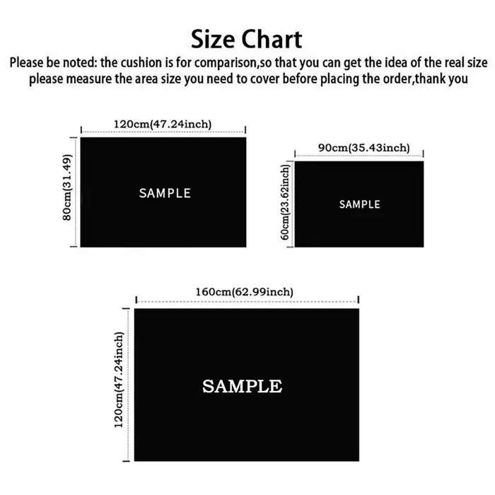 1Pc 47.24x62.99inch 120x160cm Floor Mat