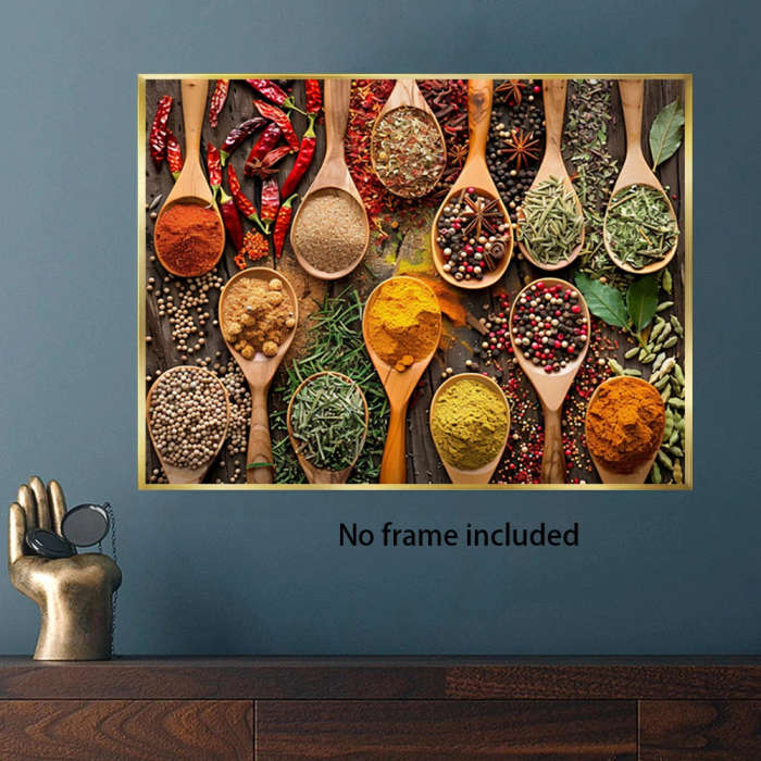 1pc Spice Variety Canvas Print Poster Unframed Modern Kitchen Wall Art Decor for Home Cafe Office Co