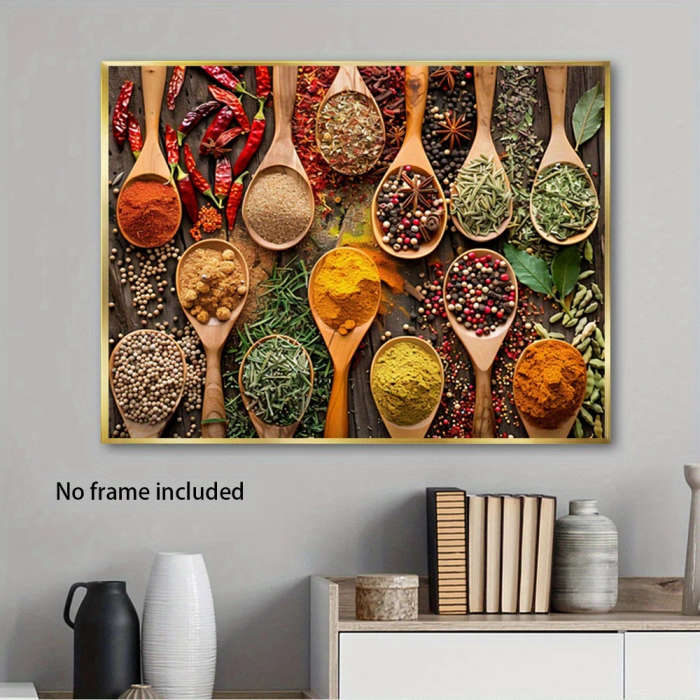 1pc Spice Variety Canvas Print Poster Unframed Modern Kitchen Wall Art Decor for Home Cafe Office Co