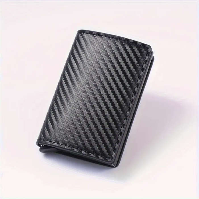1pc Sleek Anti-Theft Men's Wallet Durable Aluminum Alloy Multiple Card Slots Lightweight Compact Des