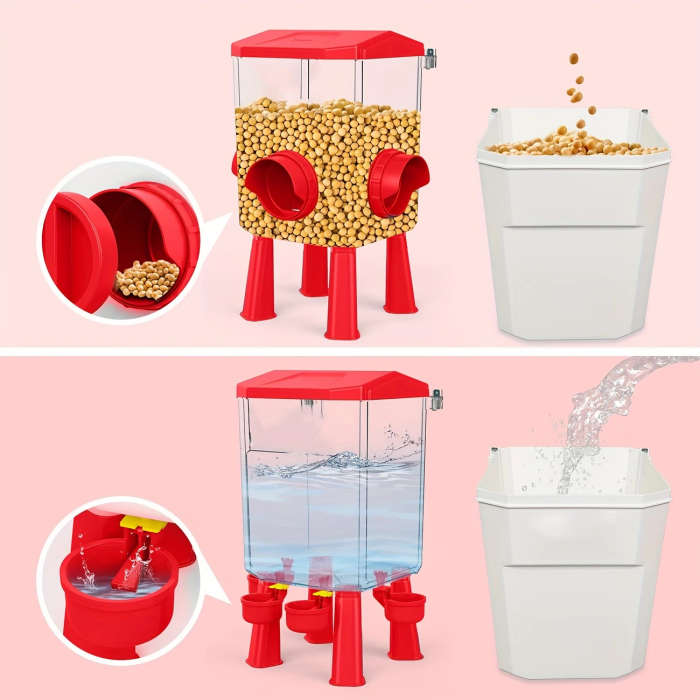 3 Gallon Chicken Drinker And Feeder Set