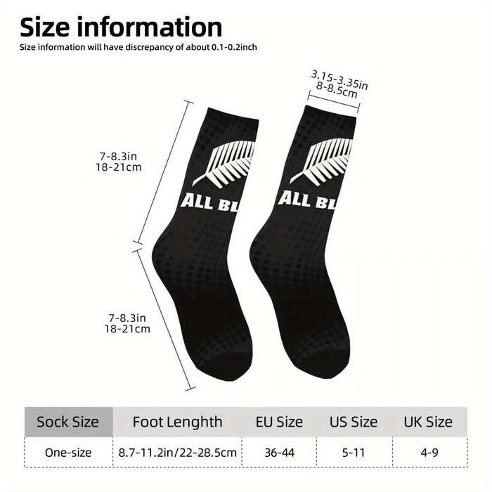 1 Pair One Size Rugby Feather Socks