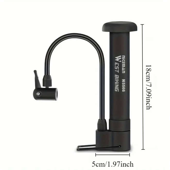 1-Pack Compact Portable Manual Bicycle Pump