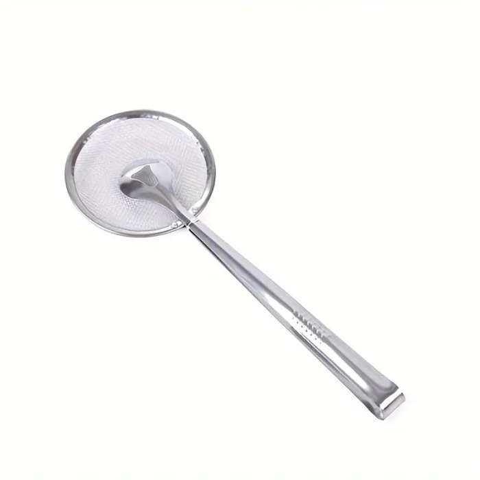 Stainless Steel Kitchen Strainer Spoon High Heat Resistant Fry Filter and Precision Colander Tongs
