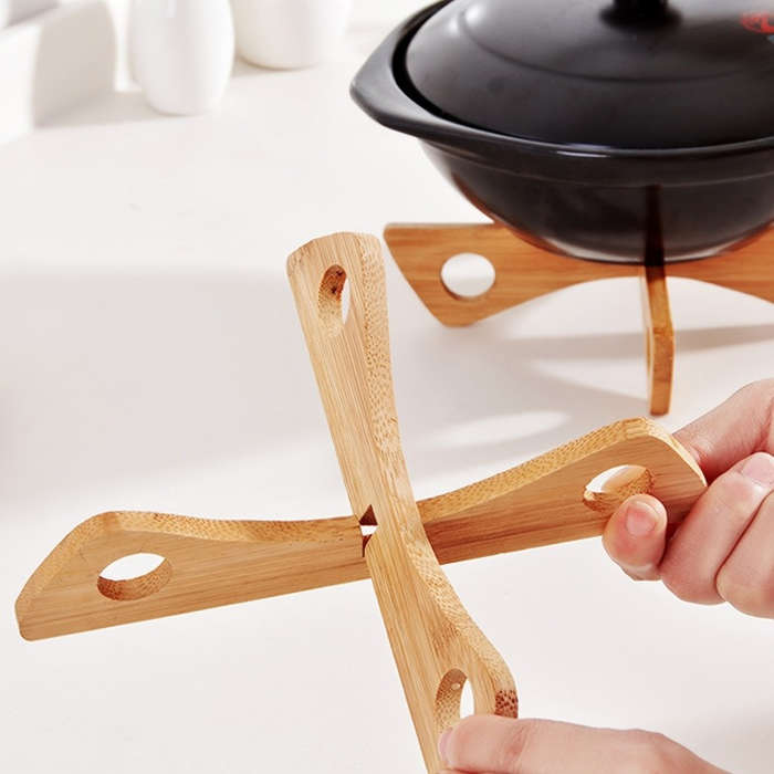 2pcs Wooden Trivets for Hot Dishes Heat Resistant and Decorative Kitchen Table Wood Underline