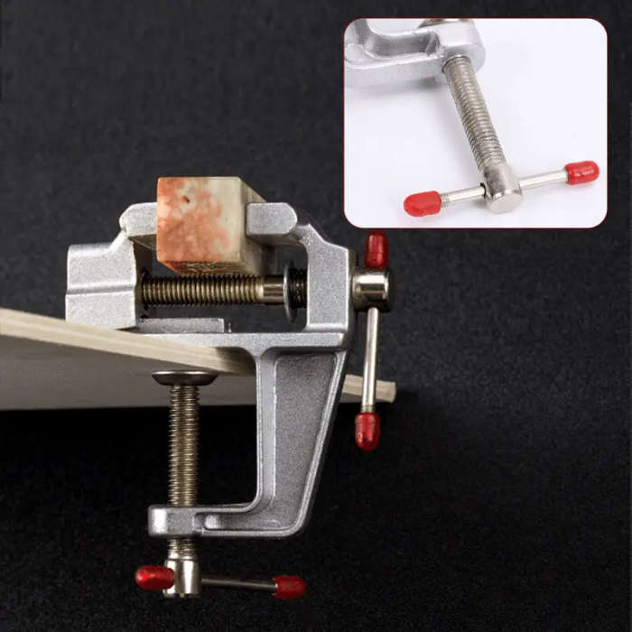 Aluminum Miniature Small Jewelers Hobby Clamp On Table Bench Vise Mini Tool Vice Muliti-Funcational