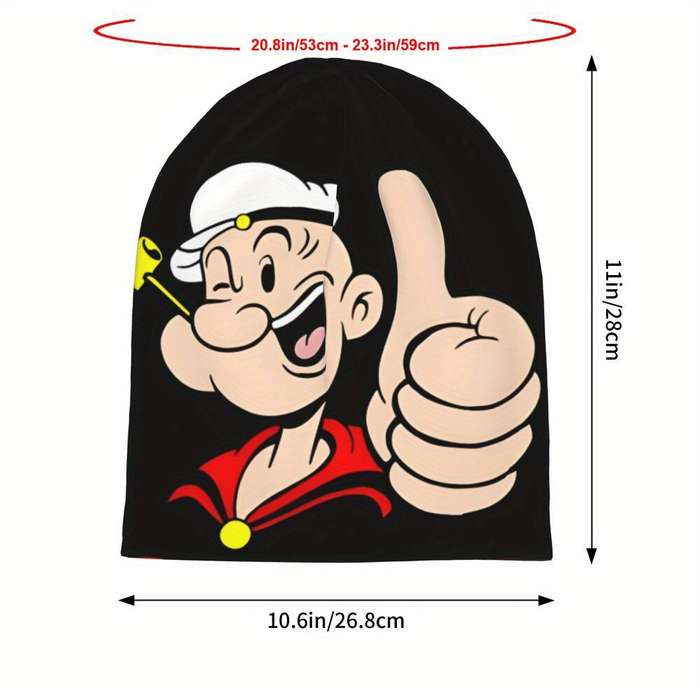 1pc Men's Anime Character Beanie Vintage Knit Polyester Spandex Blend Unisex Fashion Accessory
