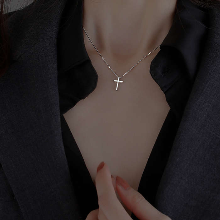 1 Piece Cross necklace stainless steel Jesus Theme Pendant