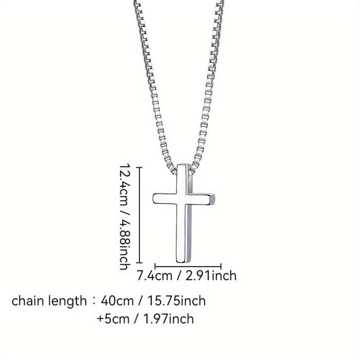 1 Piece Cross necklace stainless steel Jesus Theme Pendant