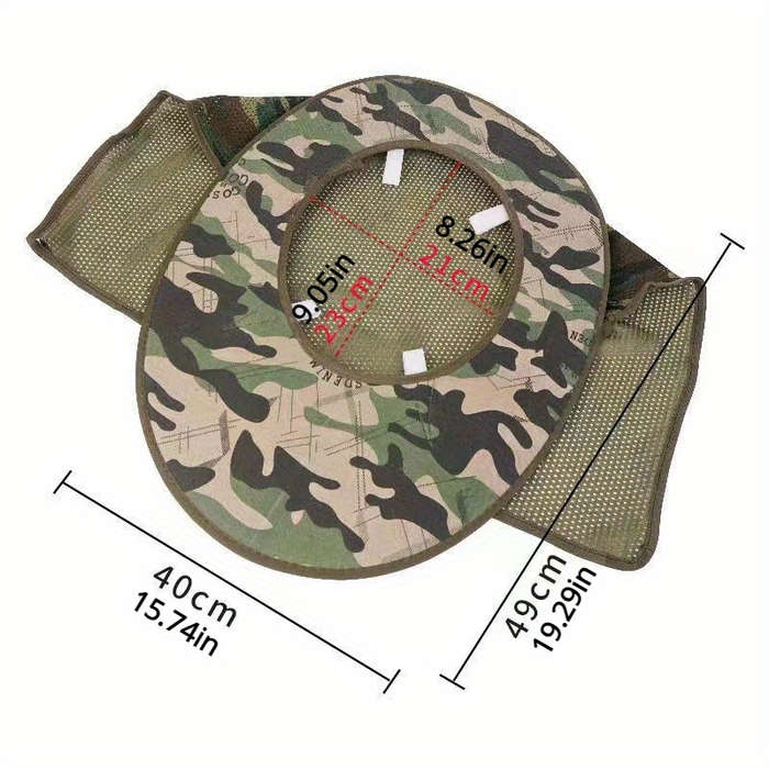 1pc Men's Outdoor Multifunctional Hat Hard Brimmed with Neck Mask Reflective Sunshade Cotton Ble