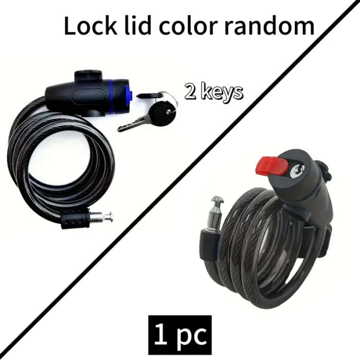 Heavy Duty Stainless Steel Cable Lock - Bicycle And Motorcycle Anti-Theft Security