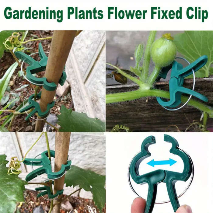 50pcs Durable Plastic Garden Plant Support Clips