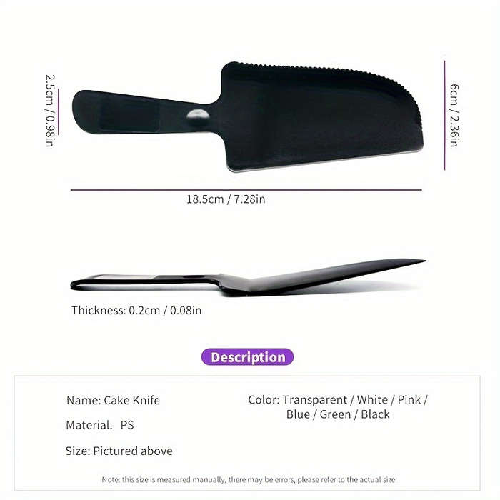 1pc Premium Plastic Cake Knife Ideal for Baking Fondant Pastry Cookie Cutting Pizza Slici