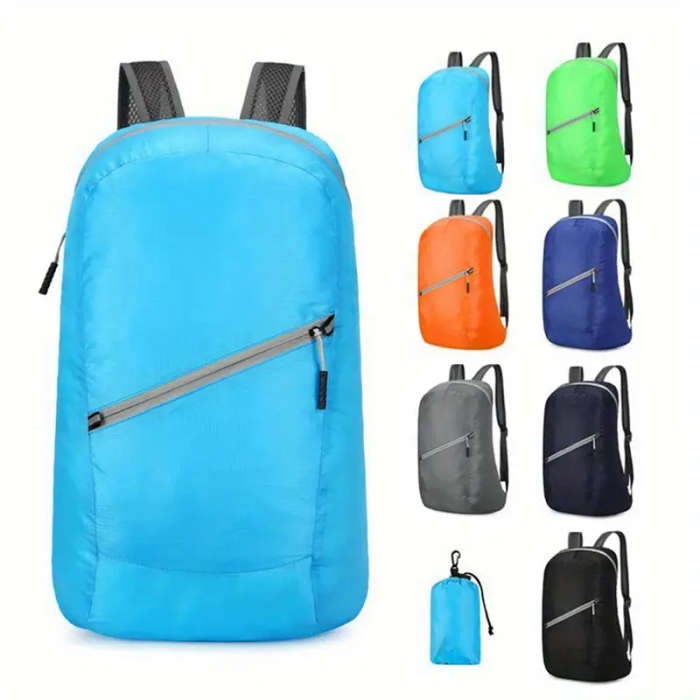 1pc Outdoor 20L lightweight backpack hiking bag folding ultra-light folding female travel sports bac