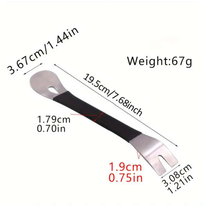 1pc Stainless Steel Car Trim Removal Tool Easy Clip Panel Fastener Pry for Interior Modification No