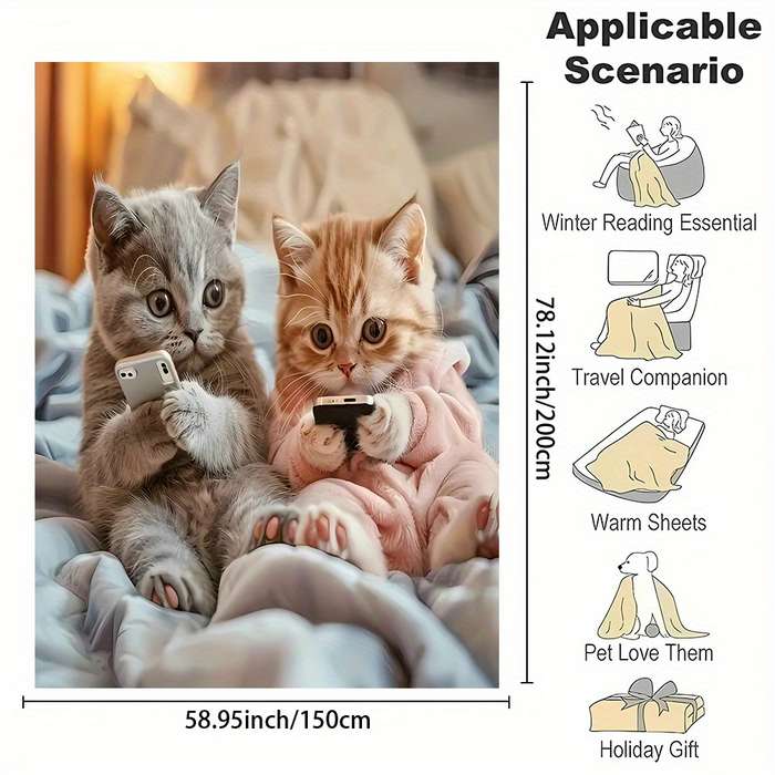 1ps Blanket Color Little Bear And Clouds Grey size 150cmx200cm