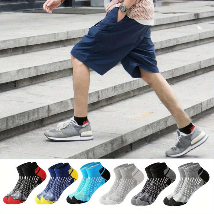 6 Pairs Mixed Colors One Size High Elastic Socks