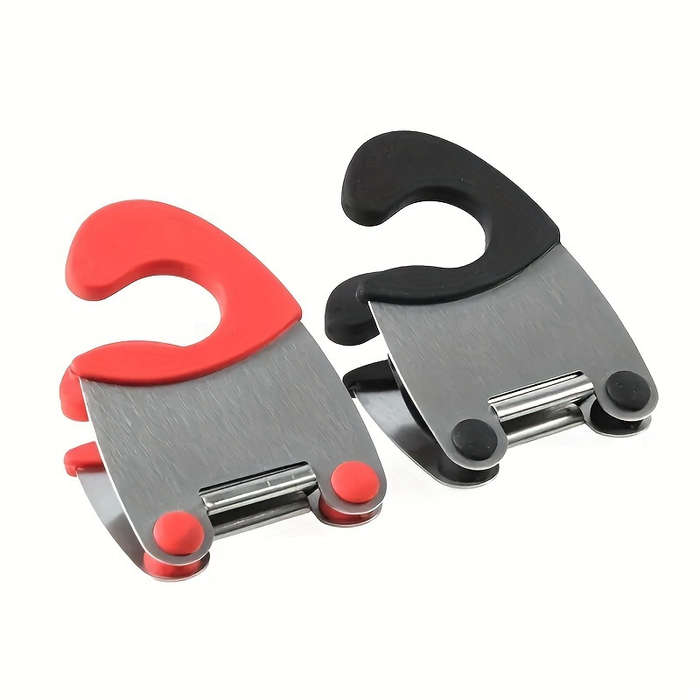 1pc Stainless Steel Kitchen Utensil Holder Classic Pot Side Clip Anti-Scald Spoon Rest Multifun