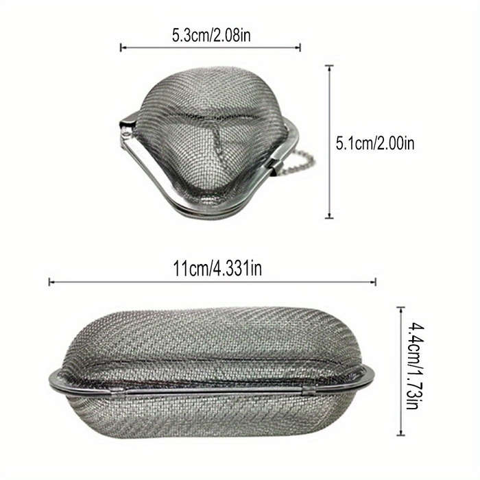 1pc Stainless Steel Cooking Spices Infuser Fine Mesh Loose Tea Herbal Strainer Extended Chain K