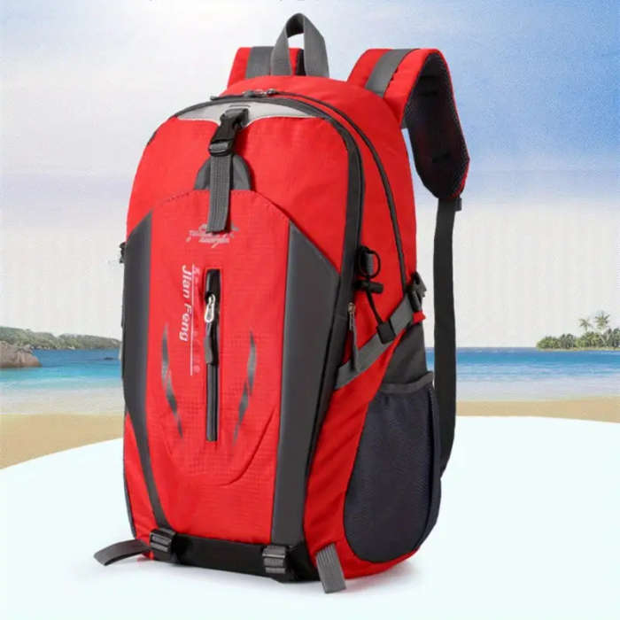 1pc 40L Large-Capacity Leisure Travel Backpack Water-Resistant Oxford Fabric Ideal for Hiking Outdoo