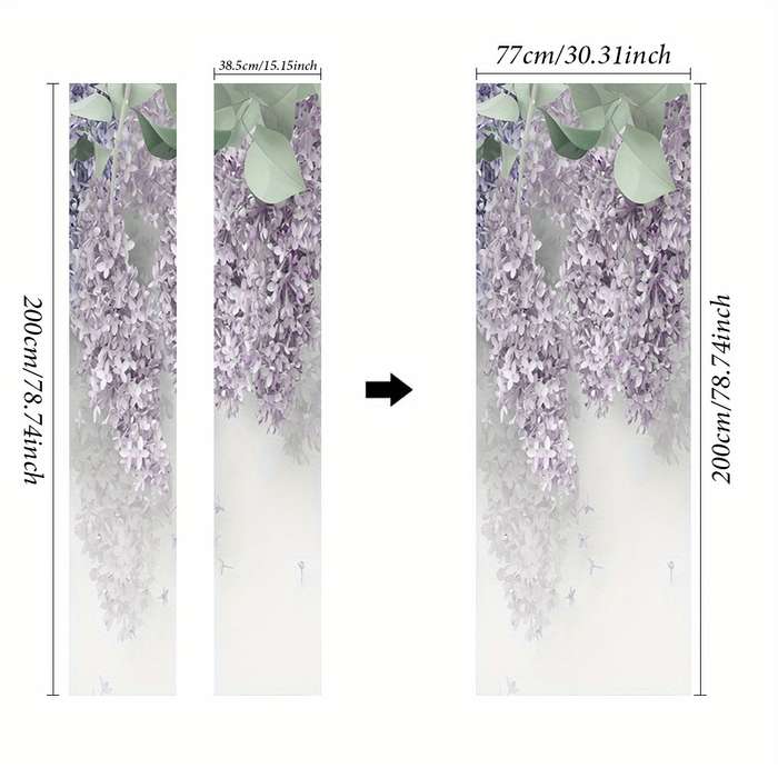 1Pc 76.96x199.9cm Door Window Sticker