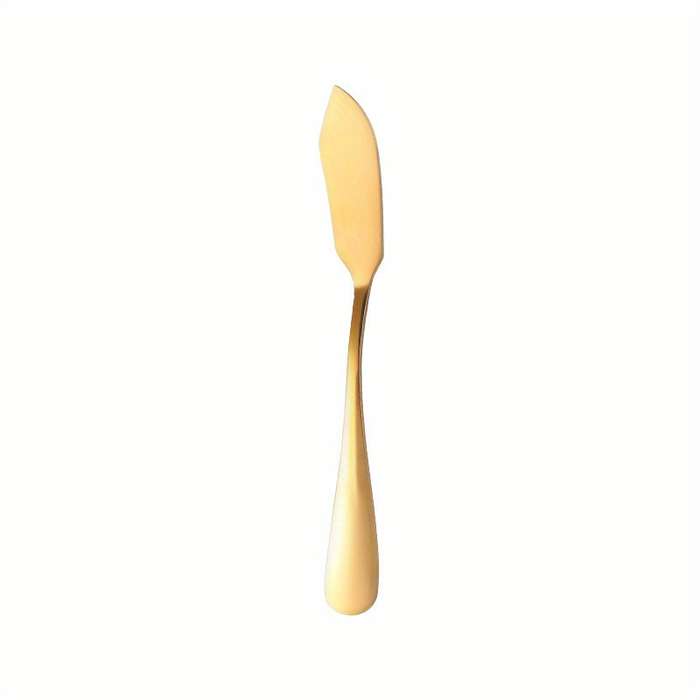 1pc Luxury Stainless Steel Butter Knife Elegant Silver Cheese Spreader Durable Jam Knife for