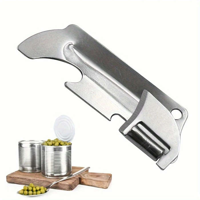 1Pc Can Openers Multifunctional Can Openers Bottle Opener Folding Stainless Steel Mini Can Openers